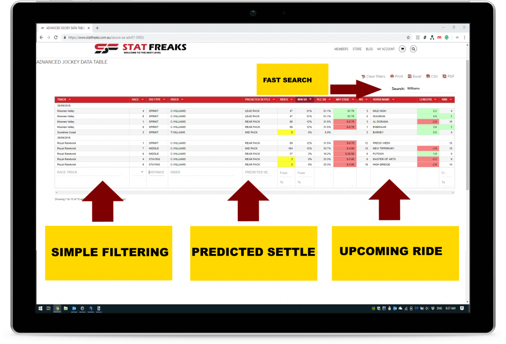 Jockey Challenge Tool Screen Shot