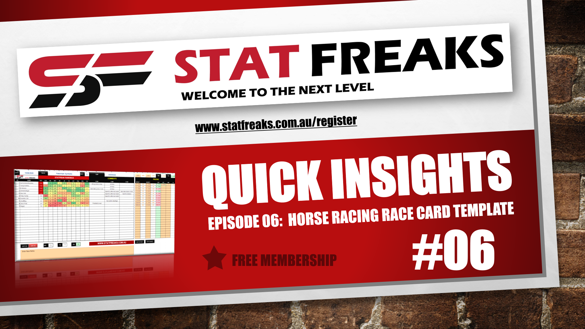 Horse Racing Race Card Statfreaks