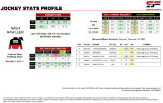 Nash Rawiller Randwick 16th December jockey stats statfreaks